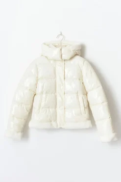 Best Gina Tricot Y padded fur jacket Wit