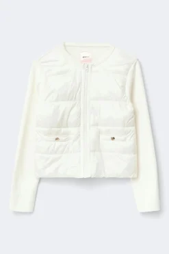 Clearance Gina Tricot Y padded rib jacket Wit