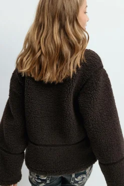 New Gina Tricot Y pile zip jacket Bruin