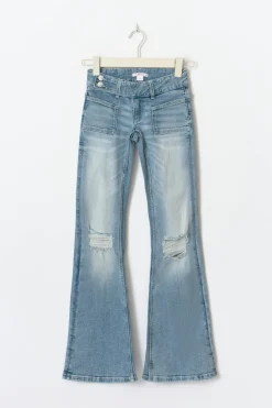 New Gina Tricot Y pleated flare jeans Blauw