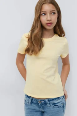 Online Gina Tricot Y scandi basic tee Geel