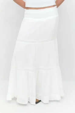 Discount Gina Tricot Y scandi maxi skirt Wit