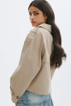 Outlet Gina Tricot Y short trench jacket Beige