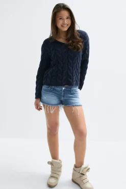 Hot Gina Tricot Y sparkle low denim shorts Blauw