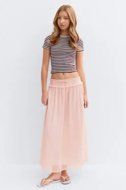 Clearance Gina Tricot Y tassel chiffon skirt Roze