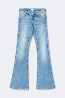 New Gina Tricot Y too messy flare jeans Blauw
