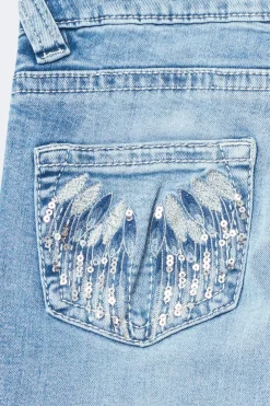New Gina Tricot Y too messy flare jeans Blauw