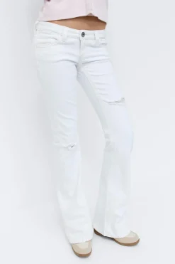 Sale Gina Tricot Y too messy flare jeans Wit