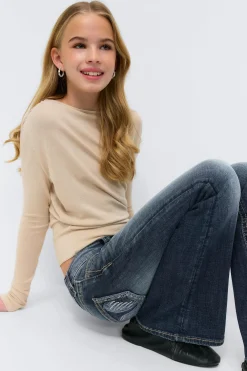 Discount Gina Tricot Y too messy flare jeans Blauw