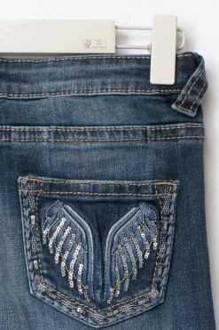 Discount Gina Tricot Y too messy flare jeans Blauw