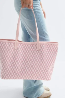 Gina Tricot Y tote bag Roze