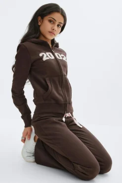 Sale Gina Tricot Y y2k 2 way zip hoodie Bruin