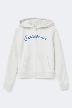 Sale Gina Tricot Y y2k 2 way zip hoodie Grijsv