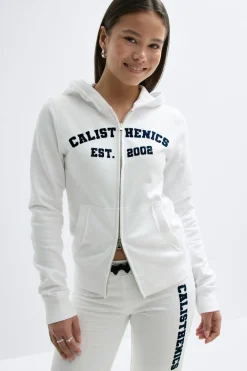 Outlet Gina Tricot Y y2k 2 way zip hoodie Wit