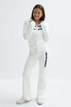 Outlet Gina Tricot Y y2k 2 way zip hoodie Wit