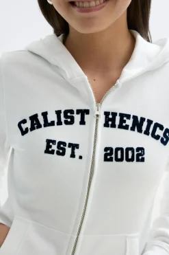 Outlet Gina Tricot Y y2k 2 way zip hoodie Wit