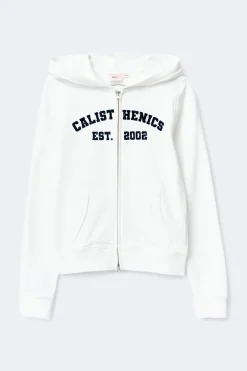 Outlet Gina Tricot Y y2k 2 way zip hoodie Wit
