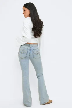 Best Gina Tricot Y2k low bootcut jeans Blauw