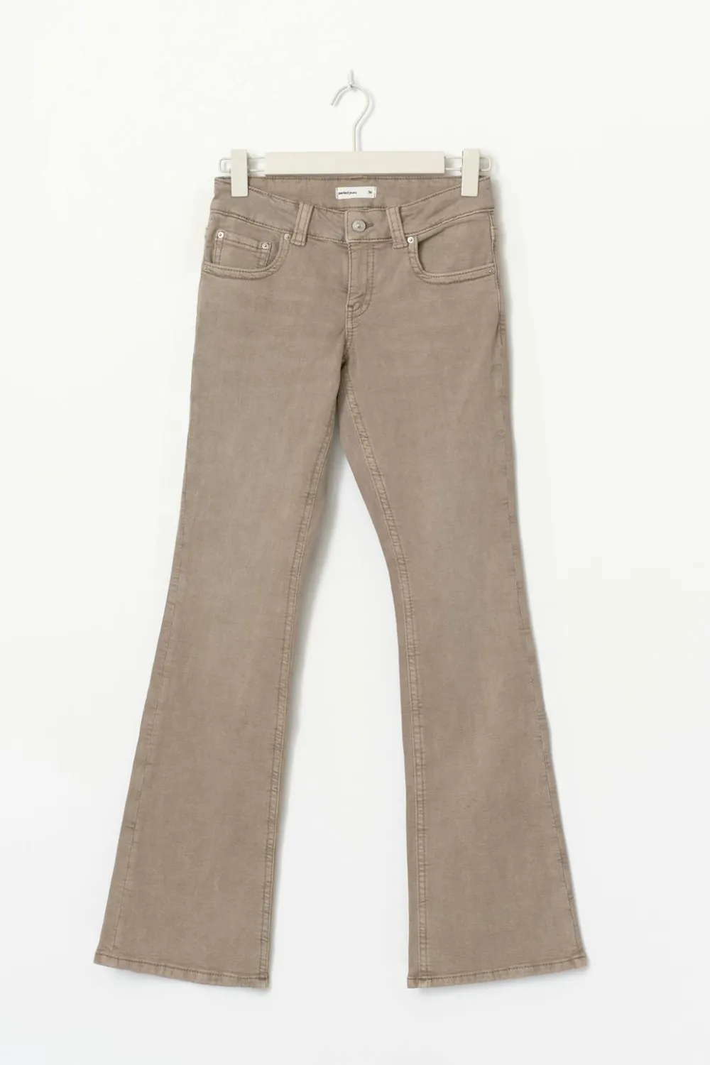 Online Gina Tricot Y2k low bootcut jeans Beige