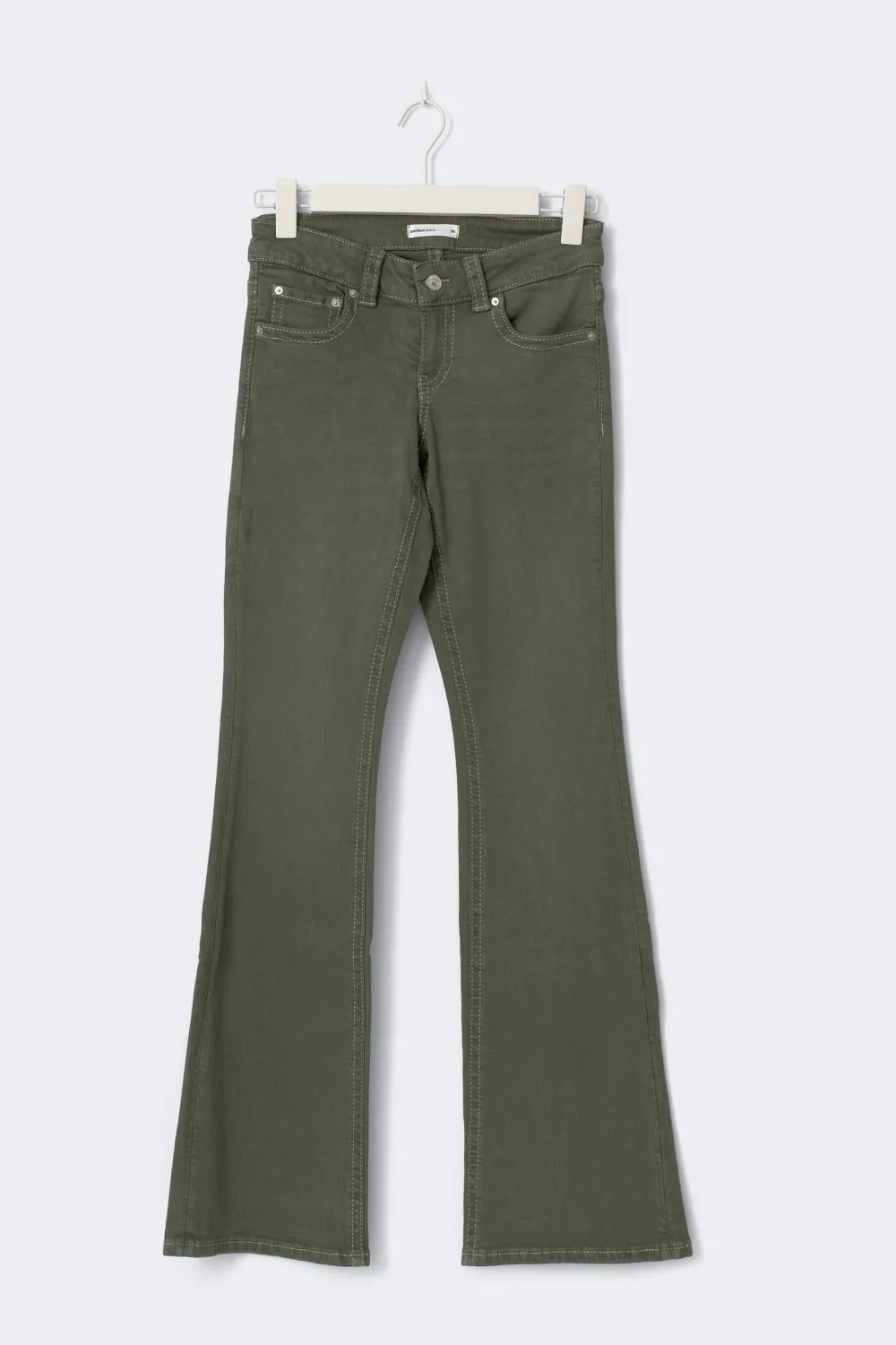 New Gina Tricot Y2k petite bootcut jeans Groen
